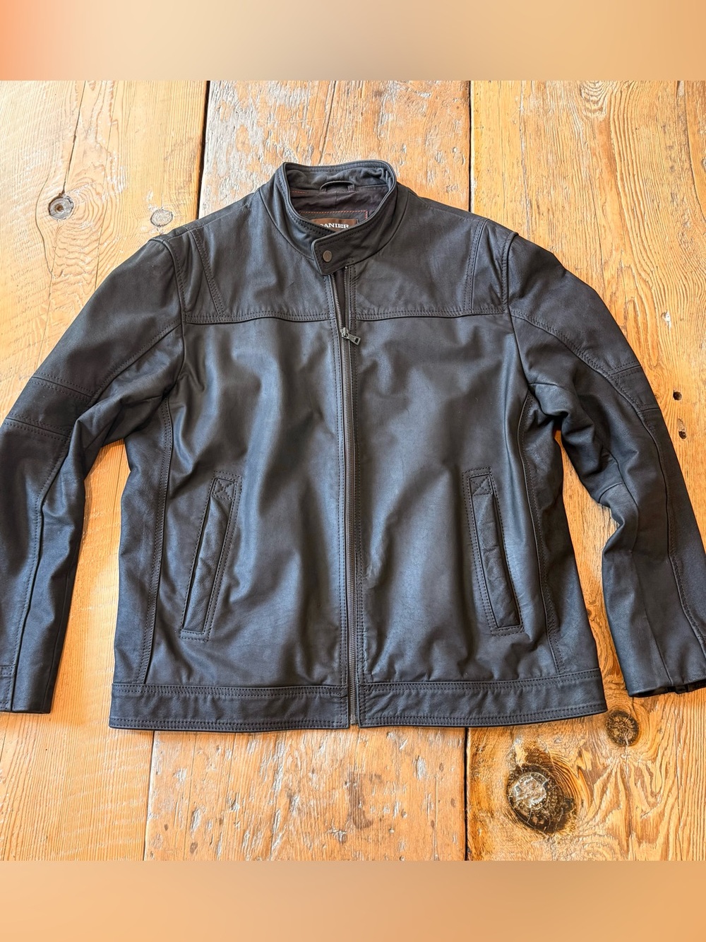 Danier Genuine Oiled Leather Moto Jacket